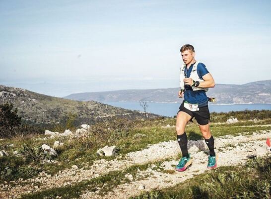 Aleš Sedlák v Hoka Speedgoat 5 na Istria 100 by UTMB