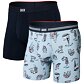 Boxerky SAXX VIBE XTRA SOFT COMFORT BOXER BRF FLY 2PK