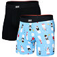 Boxerky SAXX VIBE XTRA SOFT COMFORT BOXER BRF FLY 2PK Man