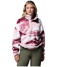 Dámská mikina COLUMBIA HELVETIA II PRINTED CROPPED HALF SNAP