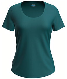 Dámské tričko ICEBREAKER W MER 125 COOL-LITE SPHERE III SS SCOOP, tidal teal