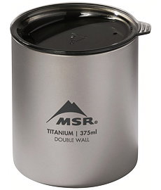 Hrnek MSR TITAN CUP DOUBLE WALL MUG 375 ML Uni, Titanium