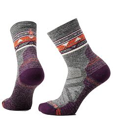 Șosete  SMARTWOOL W HIKE LC ZIG ZAG VALLEY MID CREW Lady, ash-charcoal