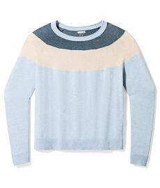 Sveter SMARTWOOL W EDGEWOOD COLORBLOCK CREW SWEATER Lady