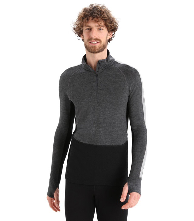 ICEBREAKER M ZONEKNIT 260 LS HALF ZIP férfi póló