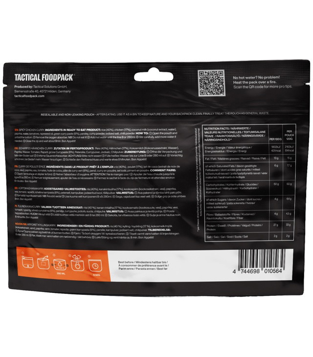 Výživa TACTICAL FOODPACK SPICY CHICKEN CURRY Uni