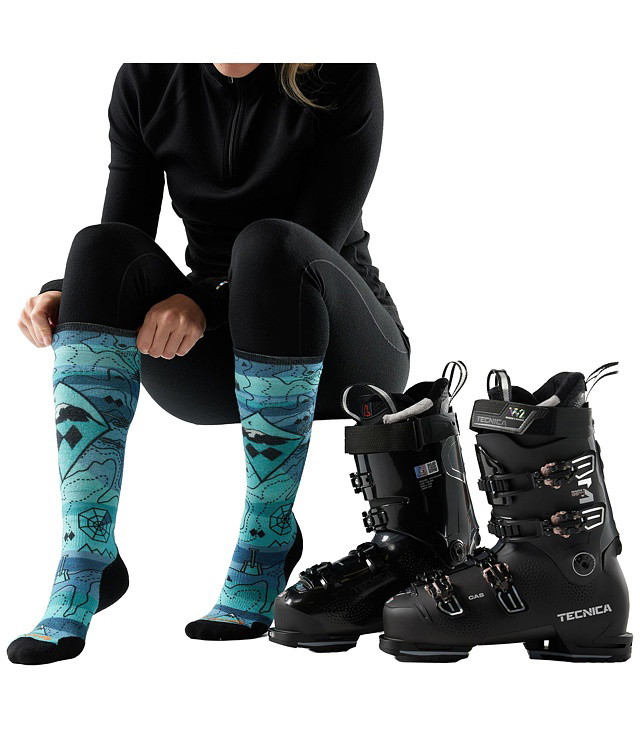 Ženske čarape SMARTWOOL W SKI TARGETED CUSHION TOPO TREASU