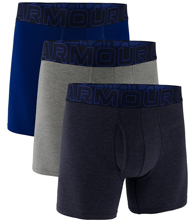 Pánské boxerky UNDER ARMOUR UA PERFORMANCE COTTON - SOLID 6 IN 3PK