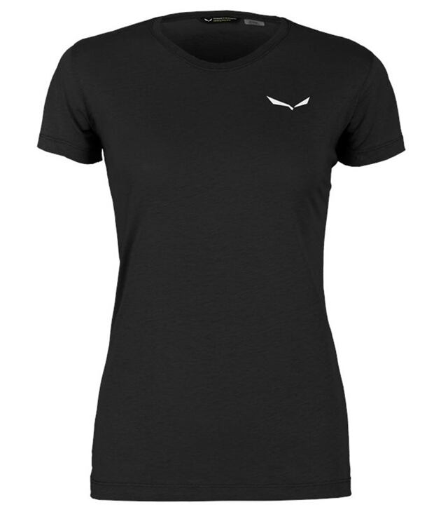 Tričko SALEWA ALPINE HEMP LOGO W SS TEE Lady, black out