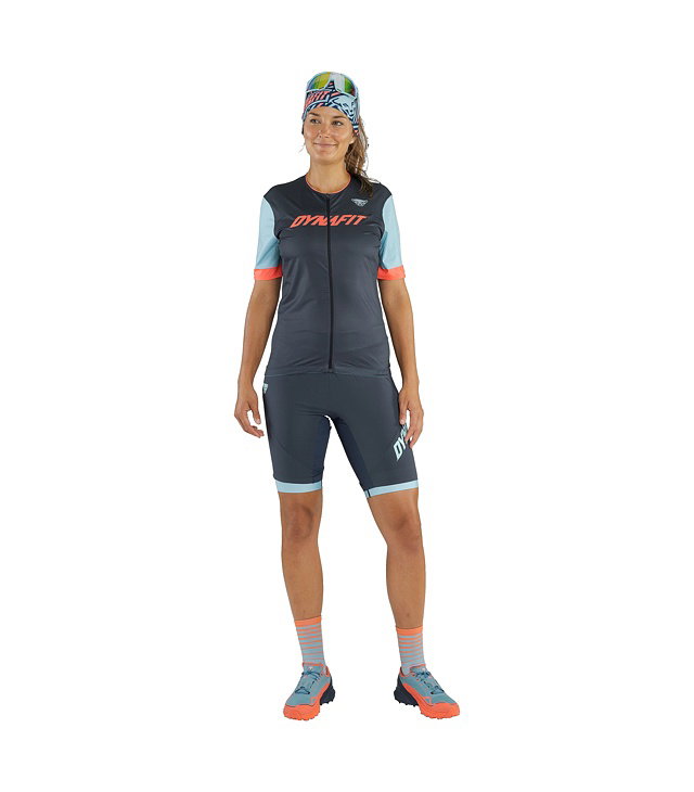 Triko DYNAFIT RIDE W SS FZ TEE Lady, blueberry marine blue/8050