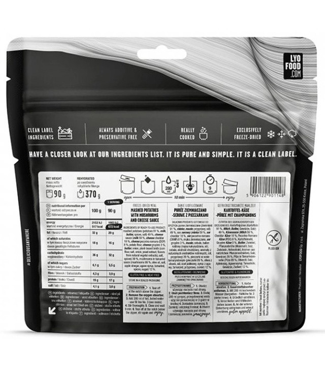Výživa LYO MASH & CHEESE 370G