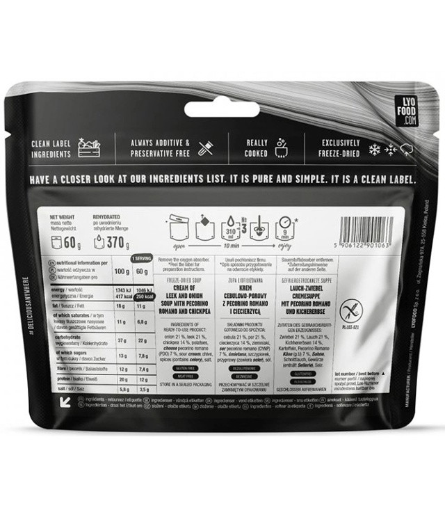 Výživa LYO KRÉMOVÁ PÓRKOVÁ POLÉVKA  CIBULE PECORINO