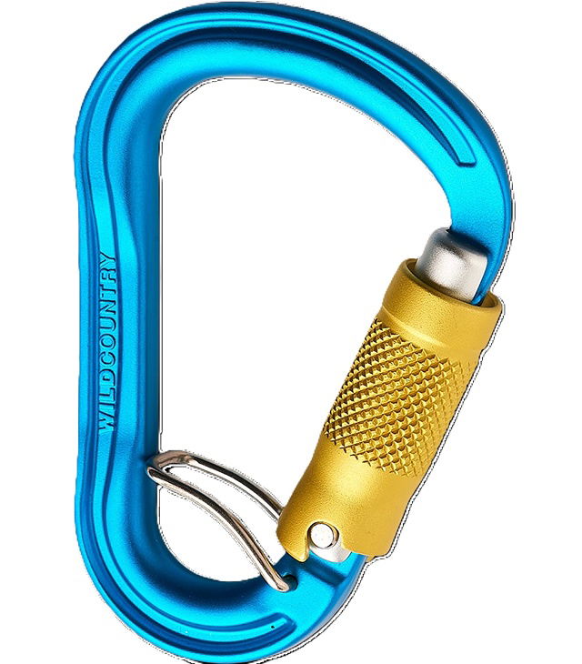 Karabiner JASTUČ ZA JACANJE WILD COUNTRY HMS XENON TRILOCK, PLAVO/ŽUTO