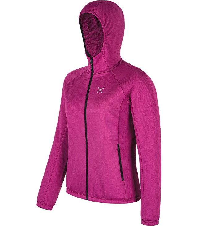 Dámská Mikina MONTURA FADIS GRID HOODED MAGLIA W, baton rouge