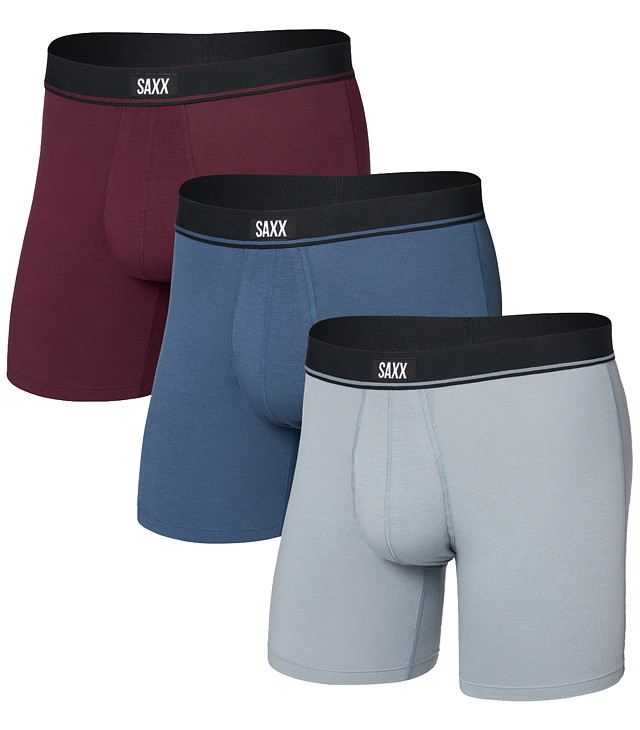Set pánských boxerek SAXX ESSENTIAL COTTON BOXER BRIEF FLY 3ks