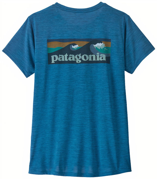 Dámské triko PATAGONIA W CAP COOL DAILY SHIRT-BOARDSHORT LOGO