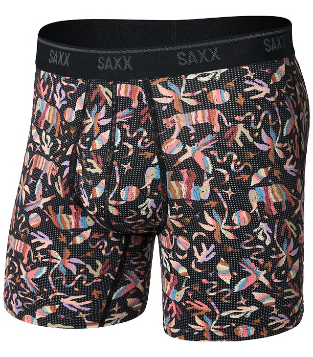 Boxerky SAXX QUEST QUICK-DRY MESH BOXER BRIEF FLY