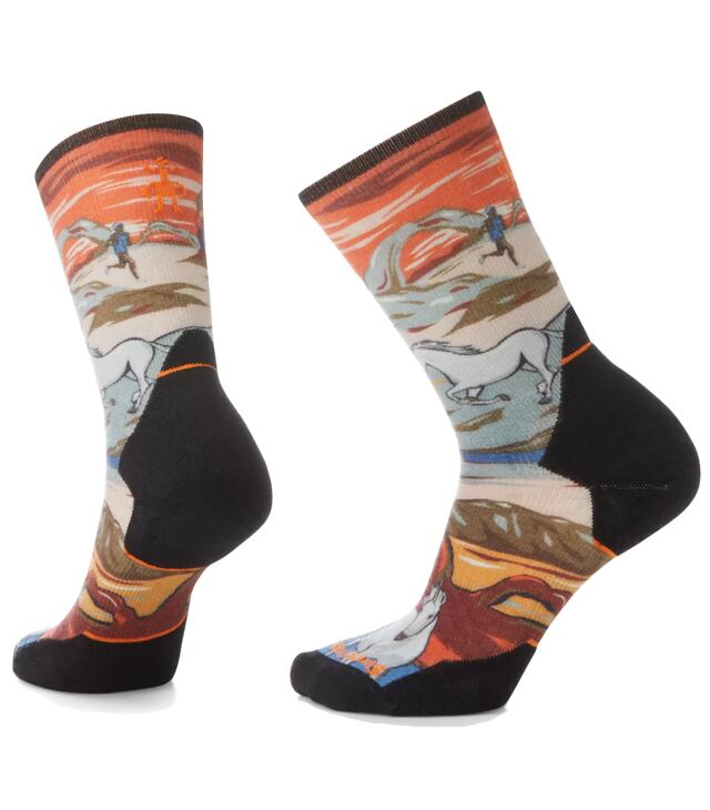 Ponožky SMARTWOOL ATHLETE ED RUN TRAIL MAGIC CREW PRINT Uni, multi color