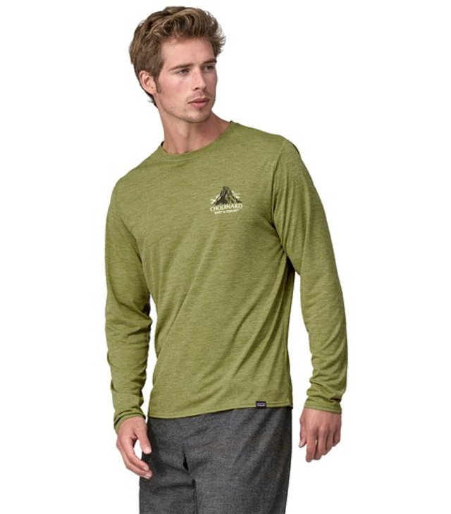 Triko dlouhý rukáv PATAGONIA M L/S CAP COOL DAILY GRAPHIC SHIRT-LANDS Man, buckhorn green x-dye