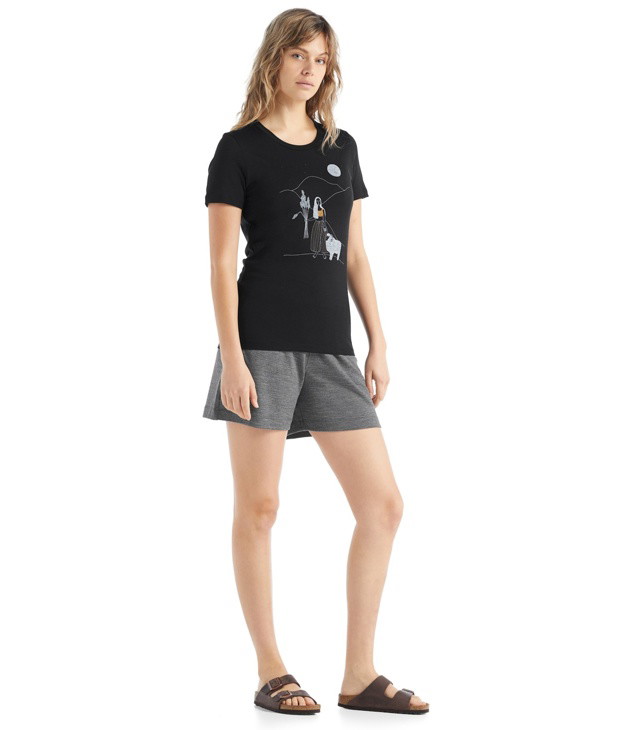 Tričko ICEBREAKER W TECH LITE II SS TEE THE RAM HERDER Lady, black