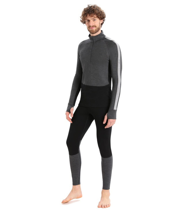 ICEBREAKER M ZONEKNIT 260 LS HALF ZIP férfi póló
