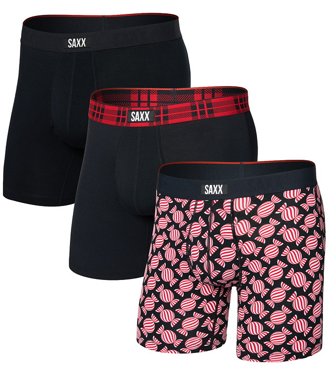 Boxerky SAXX VIBE XTRA SOFT COMFORT BOXER BRF FLY 3PK Man