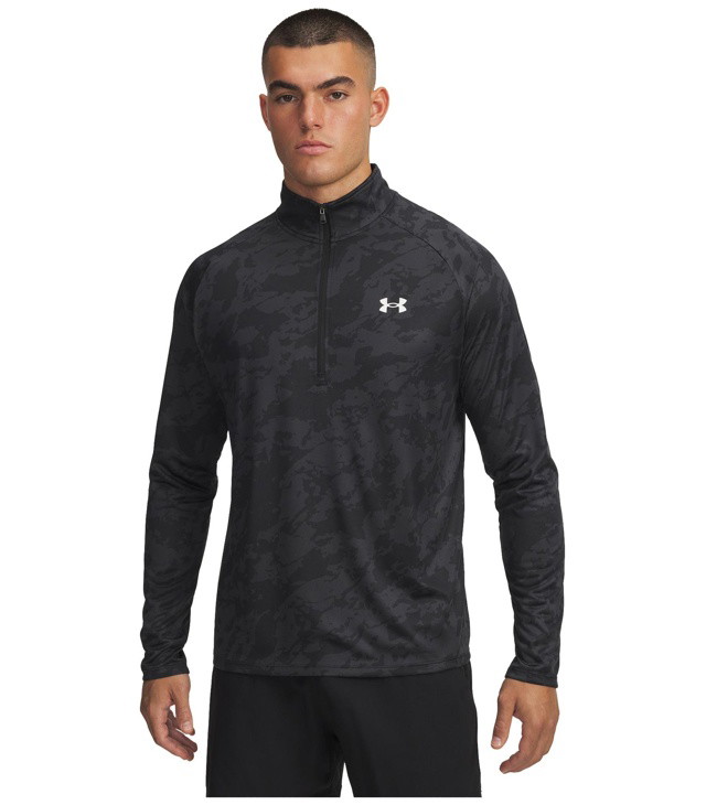 Pánské triko UNDER ARMOUR UA TECH 2.0 1/2 ZIP Man, black 001