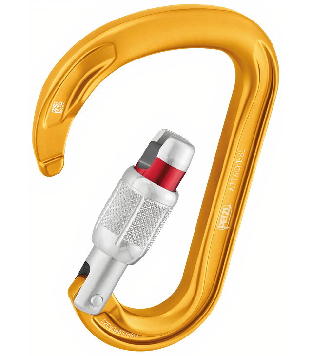 Karabina PETZL HMS ATACHE SCREW, YELLOW