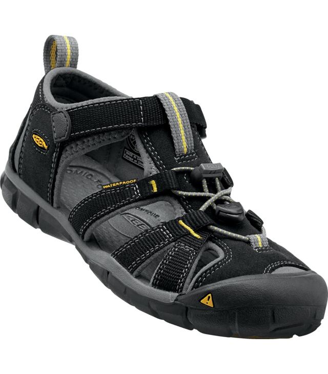 Dětské sandály KEEN SEACAMP II CNX CHILDREN, black/yellow