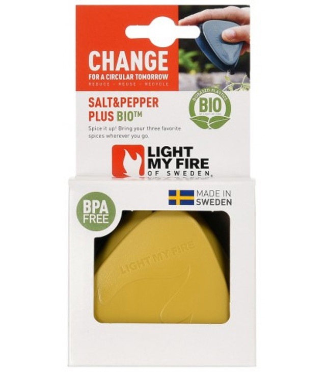 LIGHT MY FIRE SALT&PEPPER PLUS BIO MUSTYYELLOW fűszertartó