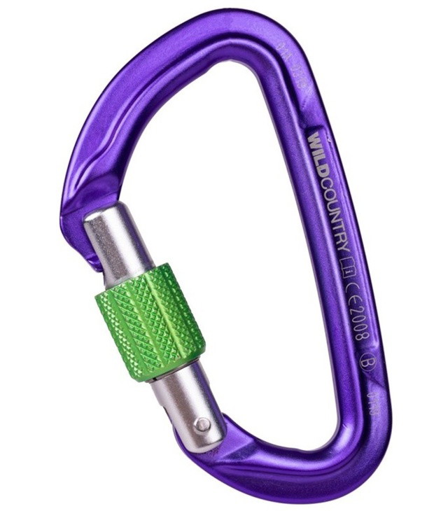 WILD COUNTRY SESSION SCREW PURPLE/GREEN karabiner