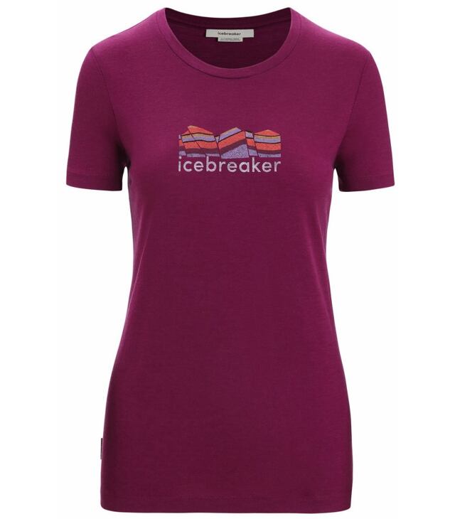 ICEBREAKER W TECH LITE II SS TEE MOUNTAIN GEOLOGY Lady