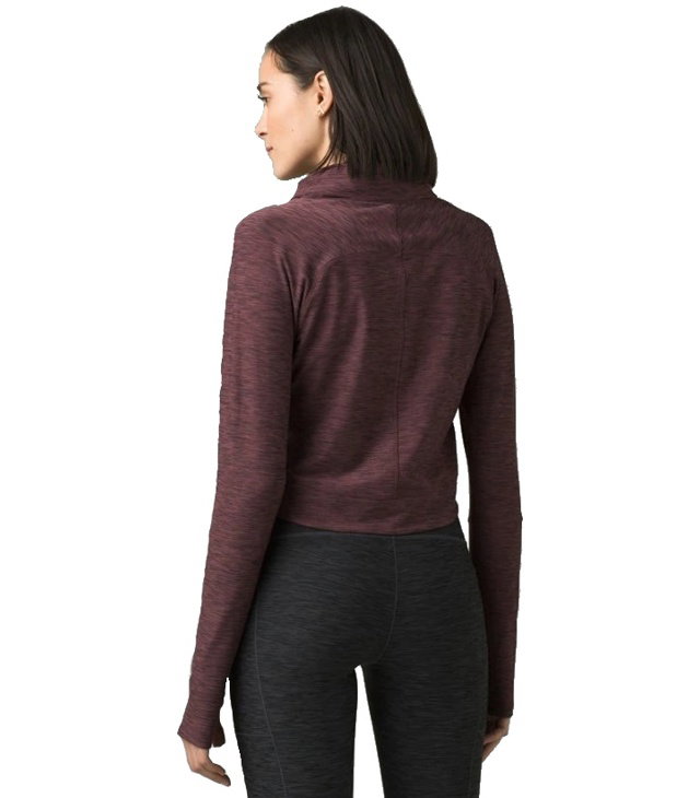 Pulover pe gât PRANA ZANDRA FUNNEL NECK Lady, raisin heather
