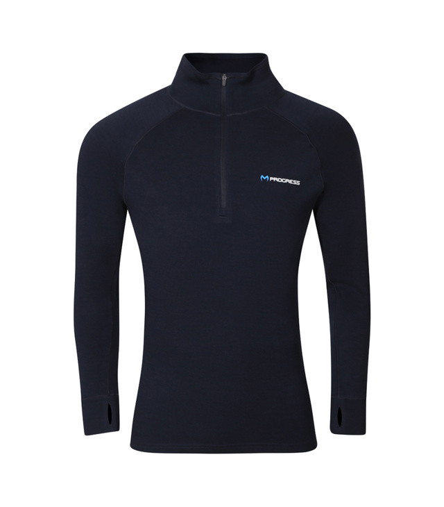Pánský Merino rolák krátký zip Progress MT TRZ 250