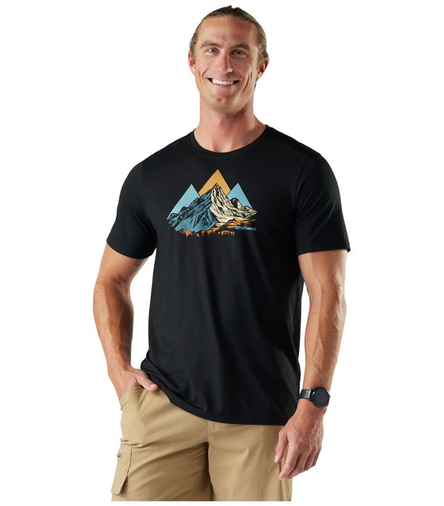 Tričko SMARTWOOL M PEAK BAGGER ACTIVE SHORT SLEEVE GR Uni