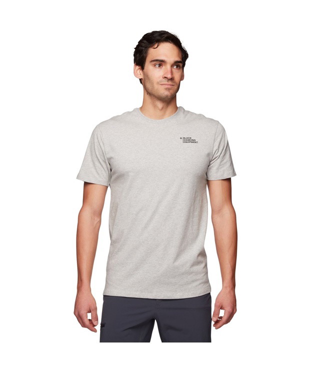 Triko BLACK DIAMOND M HERITAGE EQUIPMENT TEE Man, nickel heather