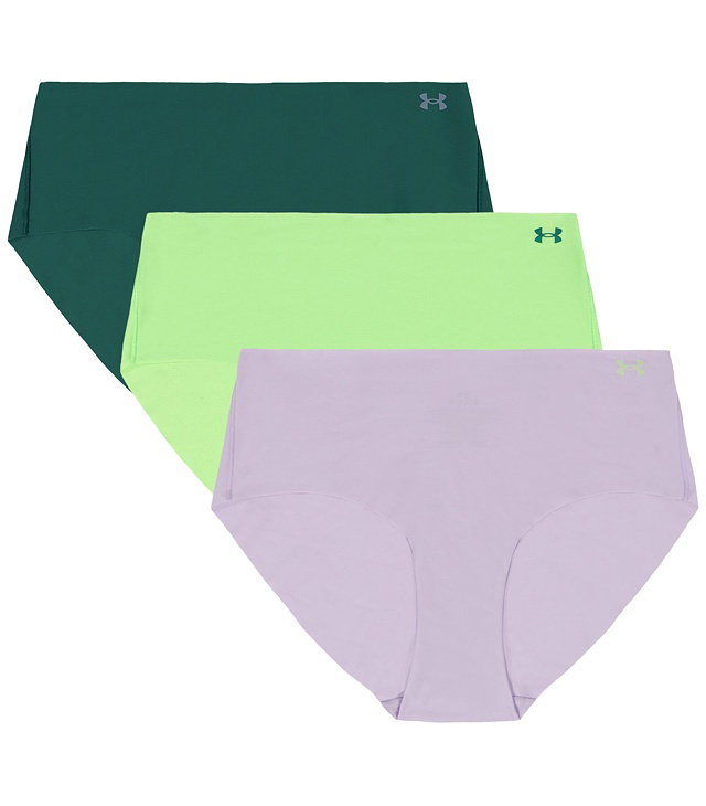 Spodní prádlo UNDER ARMOUR UA PURE STRETCH NO SHOW HIPSTER-SOLID3PK Lady