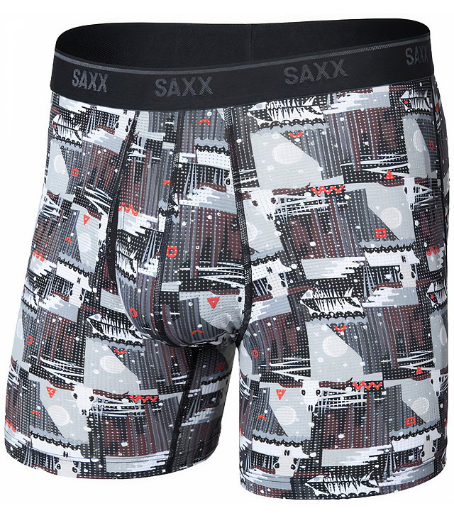 Boxerky SAXX QUEST QUICK-DRY MESH BOXER BRIEF FLY Man