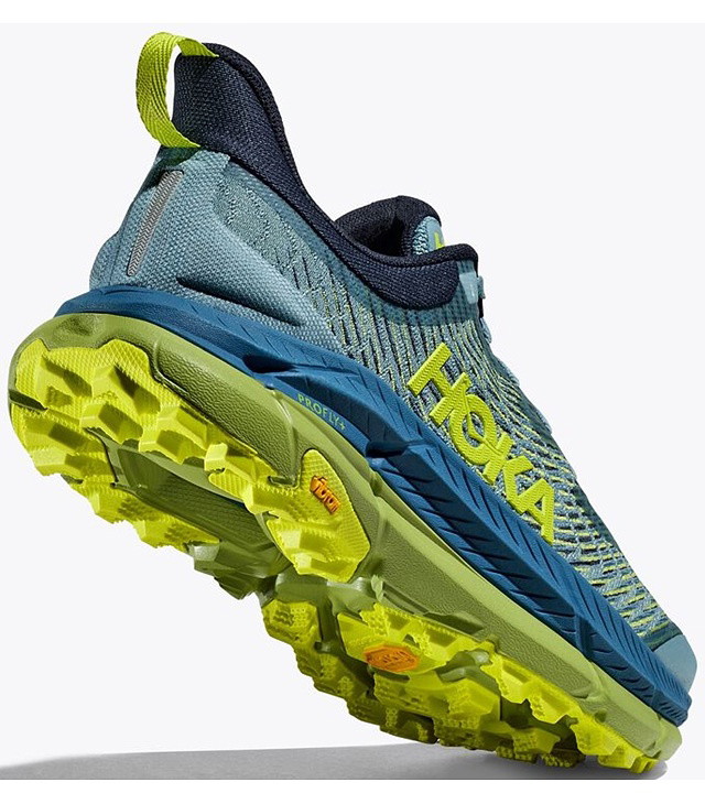 Pánské běžecké boty HOKA MAFATE SPEED 4, stone blue/dark citron