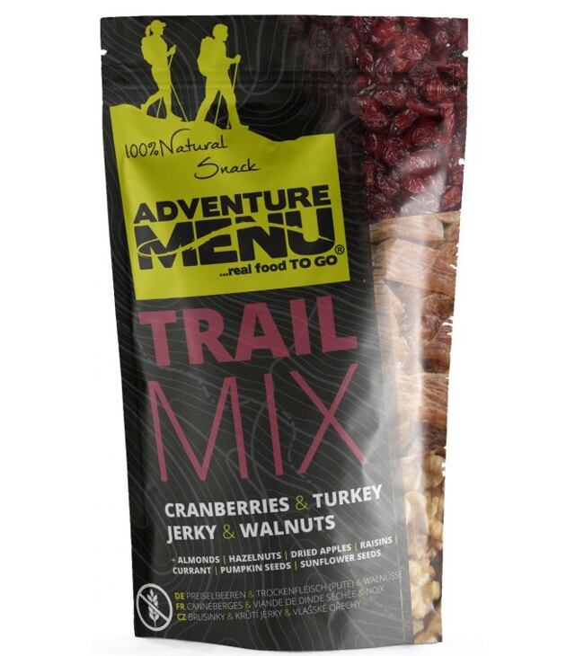 Żywność turystyczna ADVENTURE MENU TRAIL MIX-ŻURAWINA/JERKY Z INDYKA/WŁOSKI ORZECH 50G