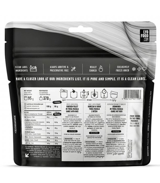 Výživa LYO KUŘECÍ TIKKA-MASALA 370G