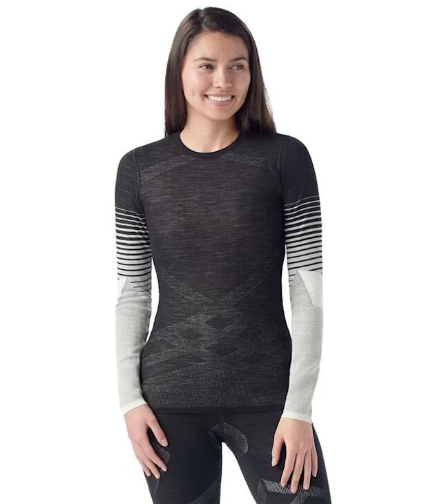 Tričko SMARTWOOL W INTRAKNIT THERMAL MERINO BL PTTRN CREW Lady