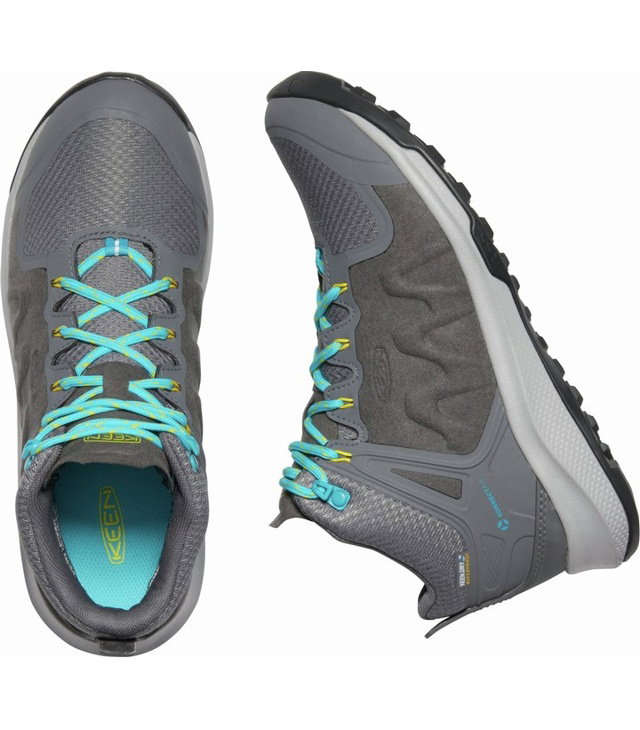 Női cipő KEEN EXPLORE MID WP W, steel grey/bright turquoise
