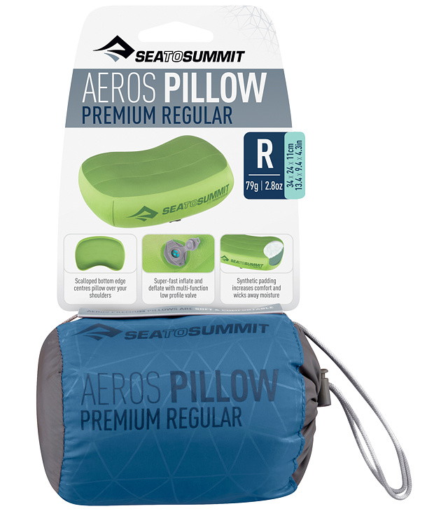 SEA TO SUMMIT AEROS PREMIUM PILLOW REG párna, Navy
