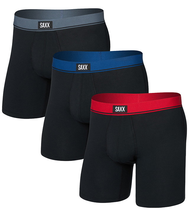 Set pánských boxerek SAXX ESSENTIAL COTTON BOXER BRIEF FLY 3ks