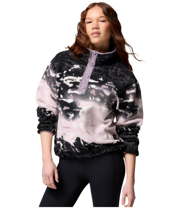 COLUMBIA HELVETIA II PRINTED CROPPED HALF SNAP Lady pulóver