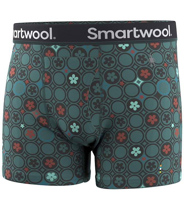 Pánské boxerky SMARTWOOL M MERINO PRINT BOXER BRIEF BOXED