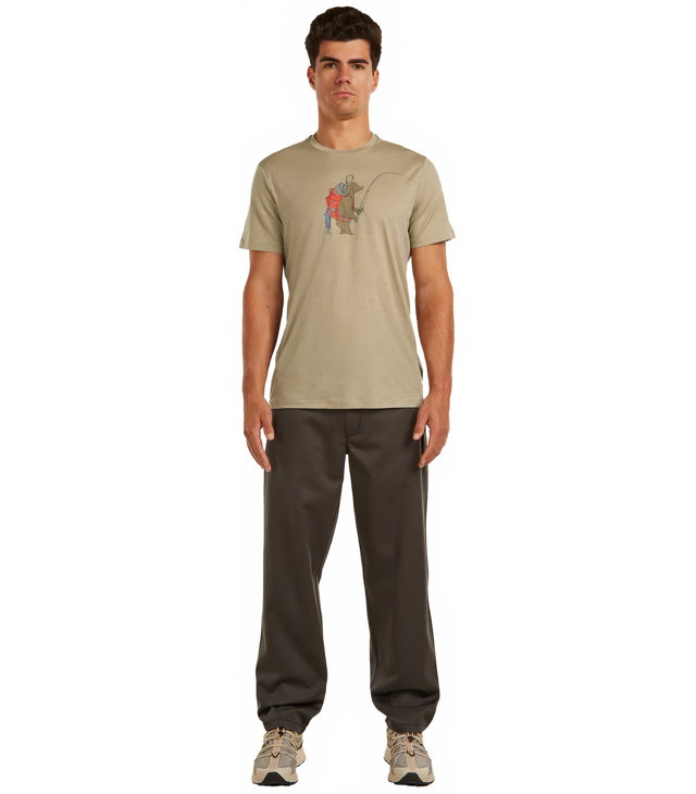 Pánské tričko ICEBREAKER M MER 150 TECH LITE SS TEE BEAR CATCH