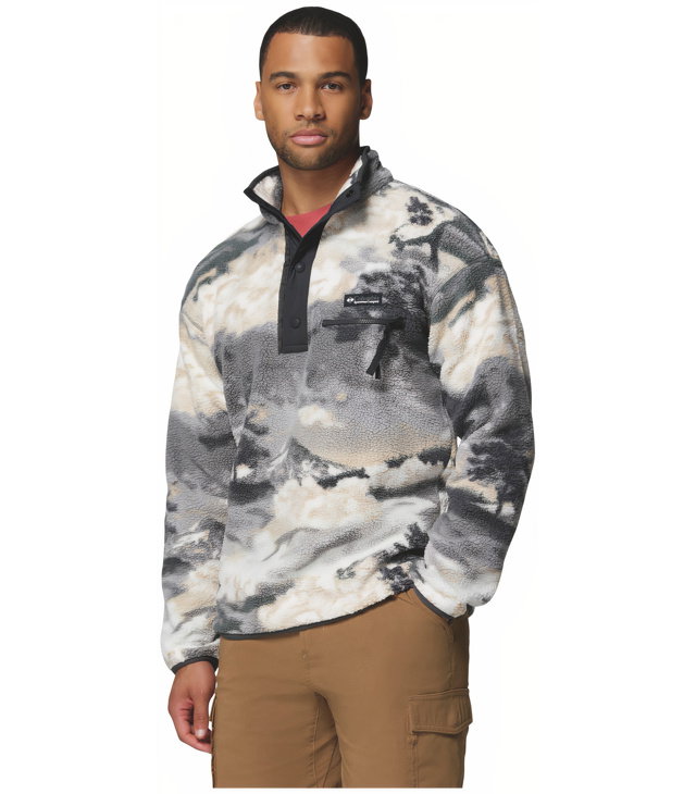 Pánská mikina COLUMBIA HELVETIA II PRINTED HALF SNAP FLEECE