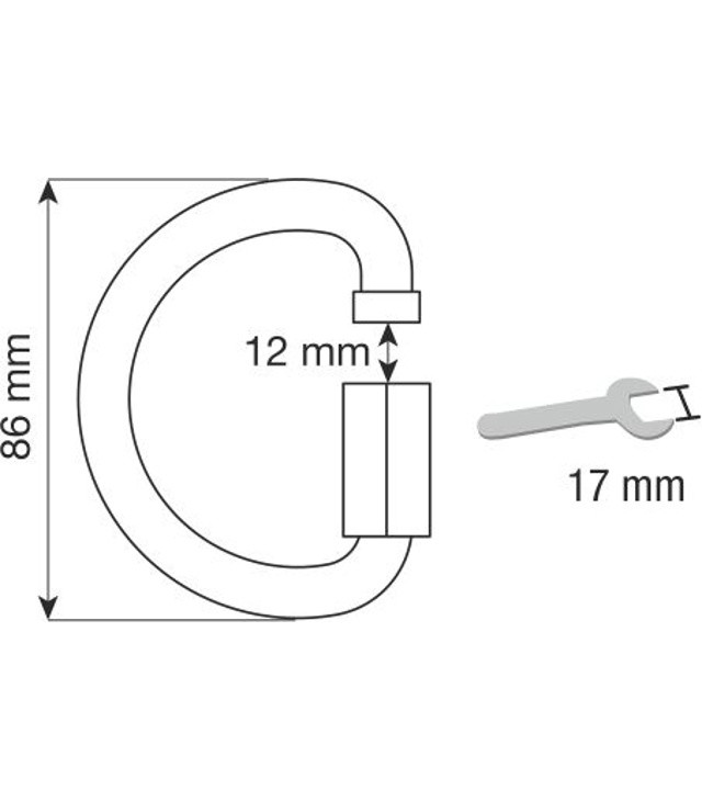 Karabiner CAMP QUICK LINK D-OBLIK 10MM CINK